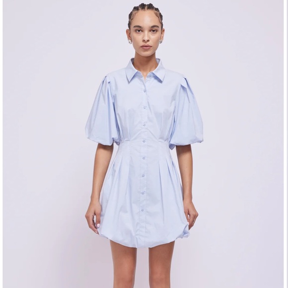 Simkhai Cleo Balloon Pintuck Mini Dress size 2 - Picture 1 of 5